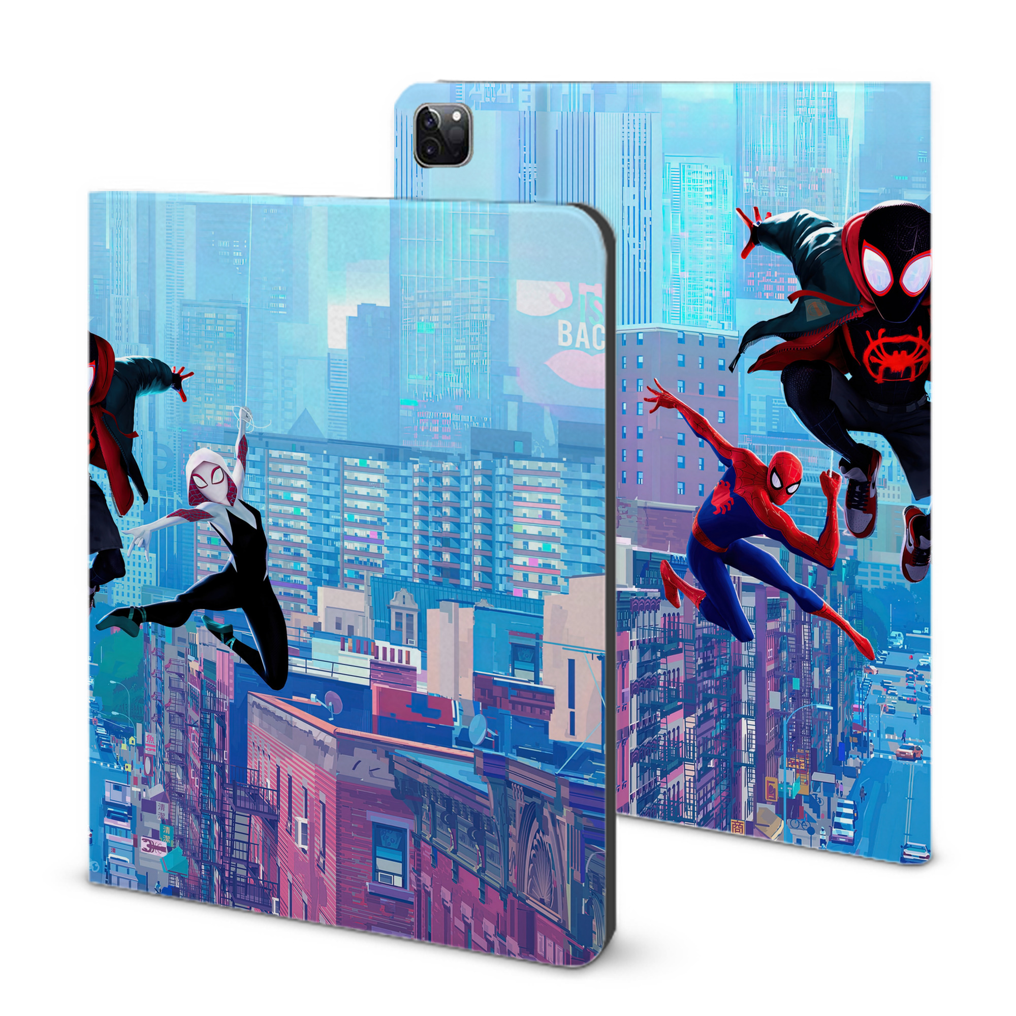 （画像用） Spider Man スパイダーマン IPad ケース ブック型 PUレザー TPU 耐衝撃 軽量 薄型 ペン収納なし 全面保護 IPad 各モデル対応